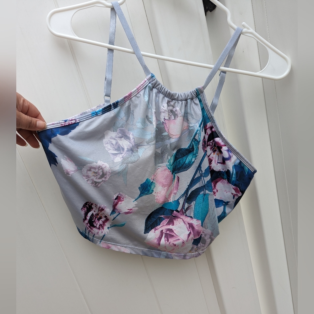 Fabletics longline sports bra crop top